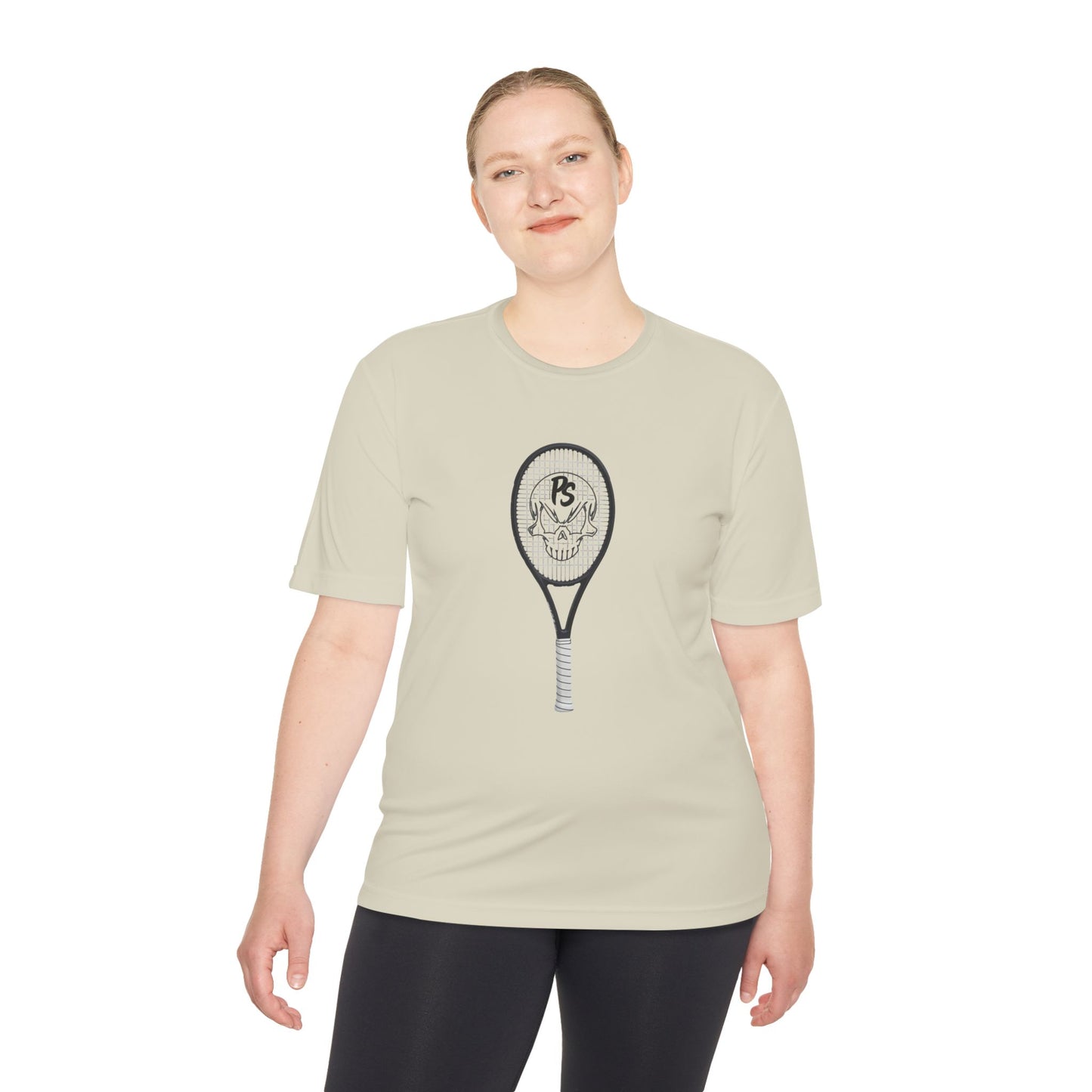 Tennis Racket Skull Tee — Moisture-Wicking Athletic Shirt