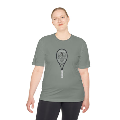 Tennis Racket Skull Tee — Moisture-Wicking Athletic Shirt