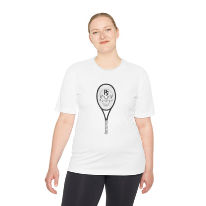 Tennis Racket Skull Tee — Moisture-Wicking Athletic Shirt