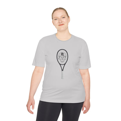 Tennis Racket Skull Tee — Moisture-Wicking Athletic Shirt