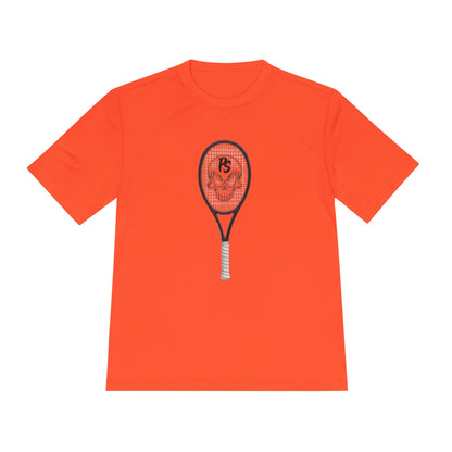 Tennis Racket Skull Tee — Moisture-Wicking Athletic Shirt