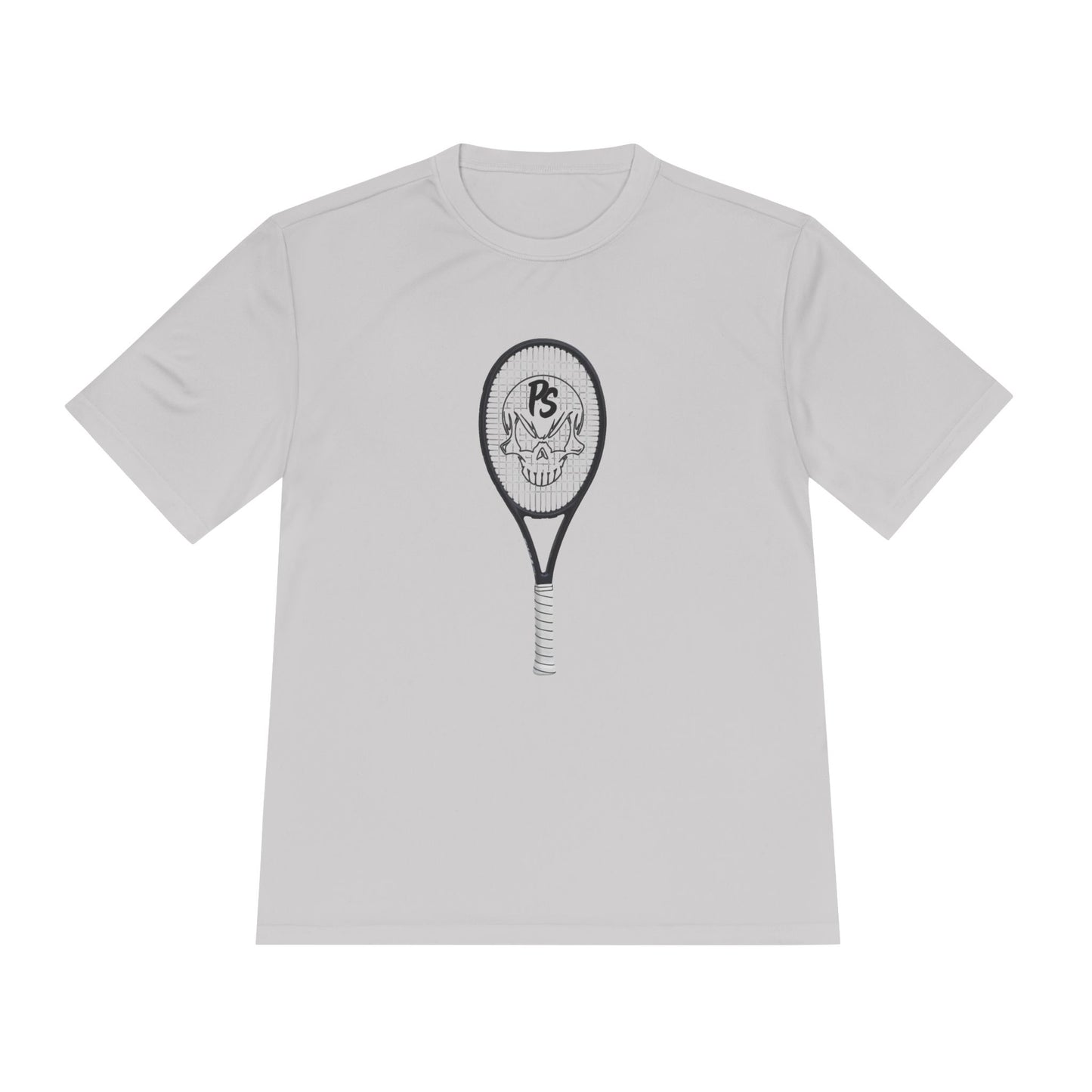 Tennis Racket Skull Tee — Moisture-Wicking Athletic Shirt