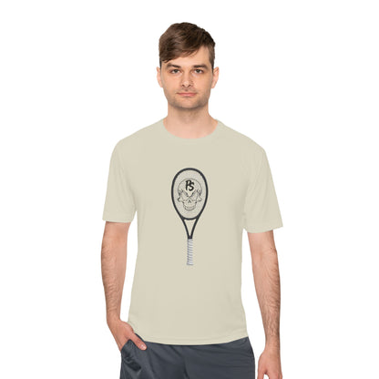 Tennis Racket Skull Tee — Moisture-Wicking Athletic Shirt