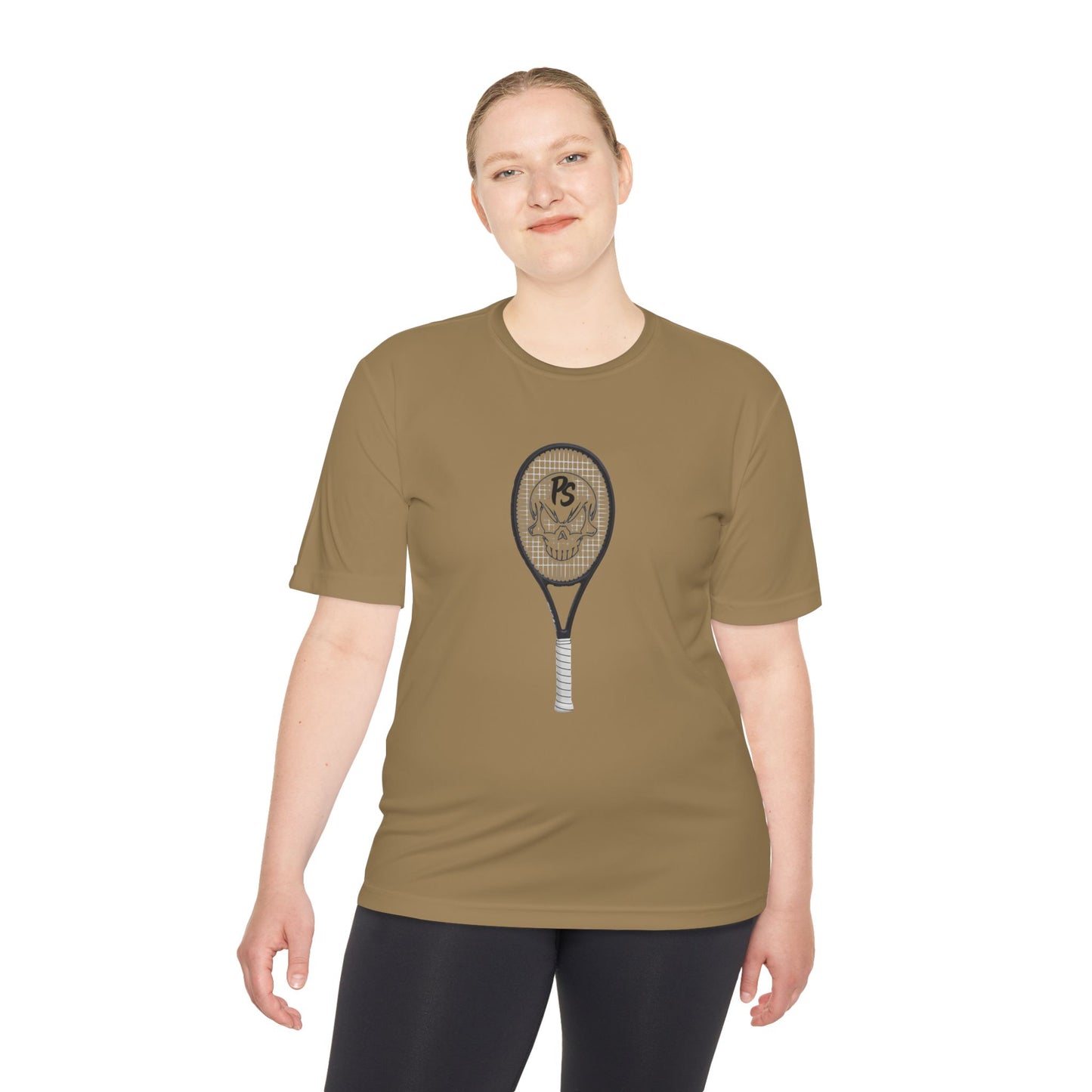Tennis Racket Skull Tee — Moisture-Wicking Athletic Shirt