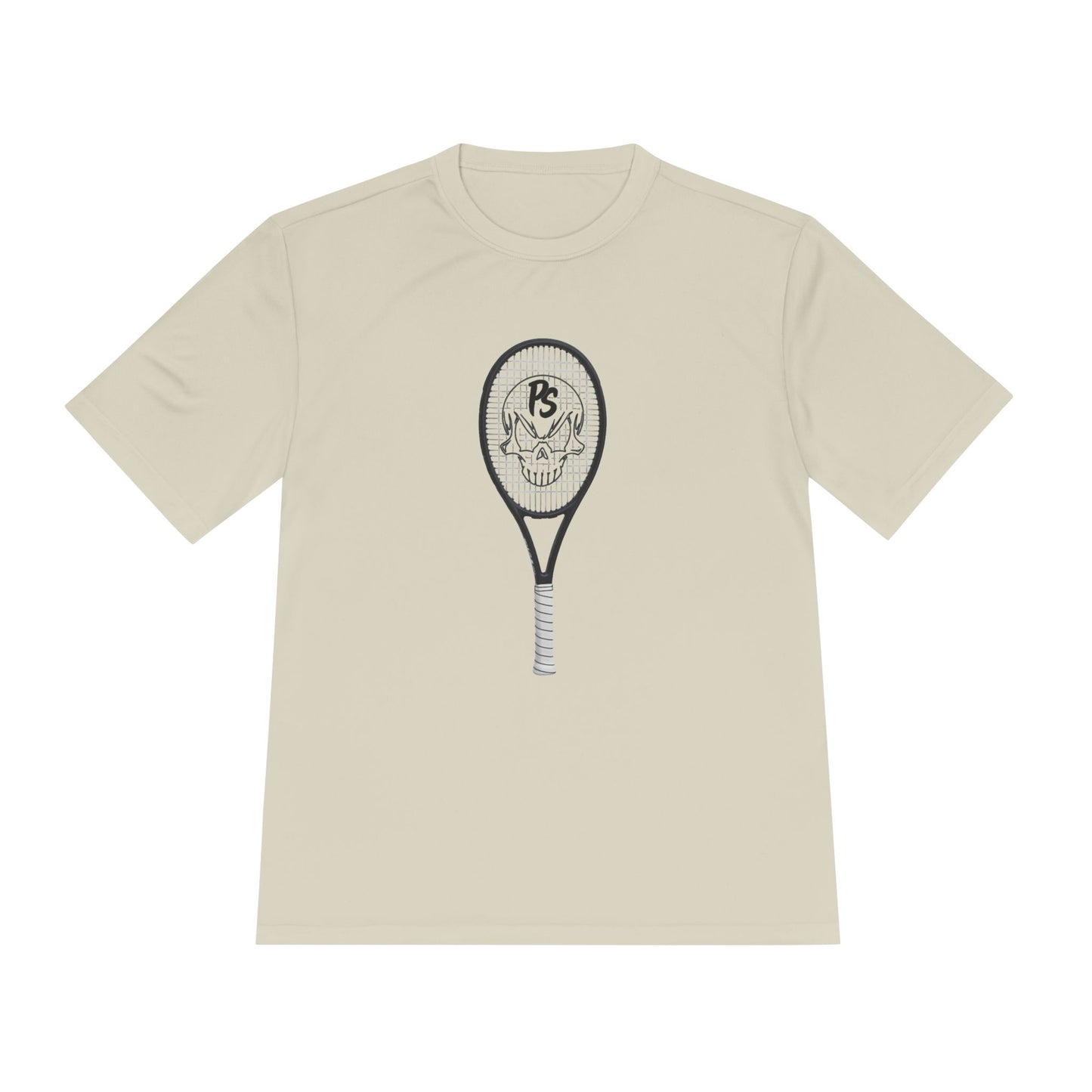 Tennis Racket Skull Tee — Moisture-Wicking Athletic Shirt
