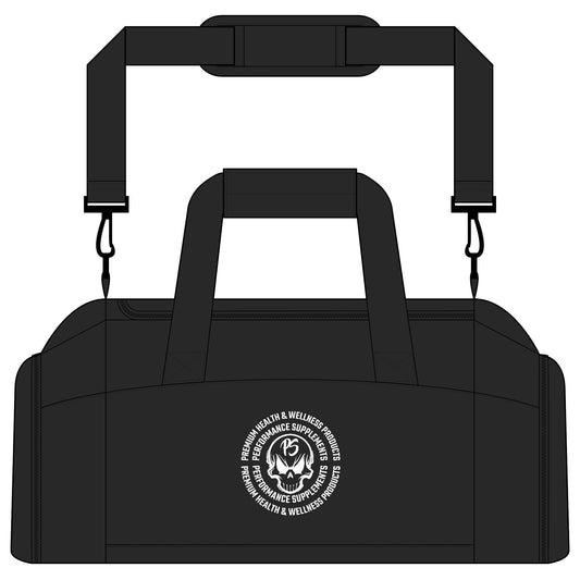 Gym Bag — Minimal Monogram Fitness Duffle with Circular Logo