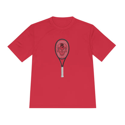 Tennis Racket Skull Tee — Moisture-Wicking Athletic Shirt