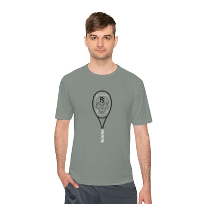 Tennis Racket Skull Tee — Moisture-Wicking Athletic Shirt