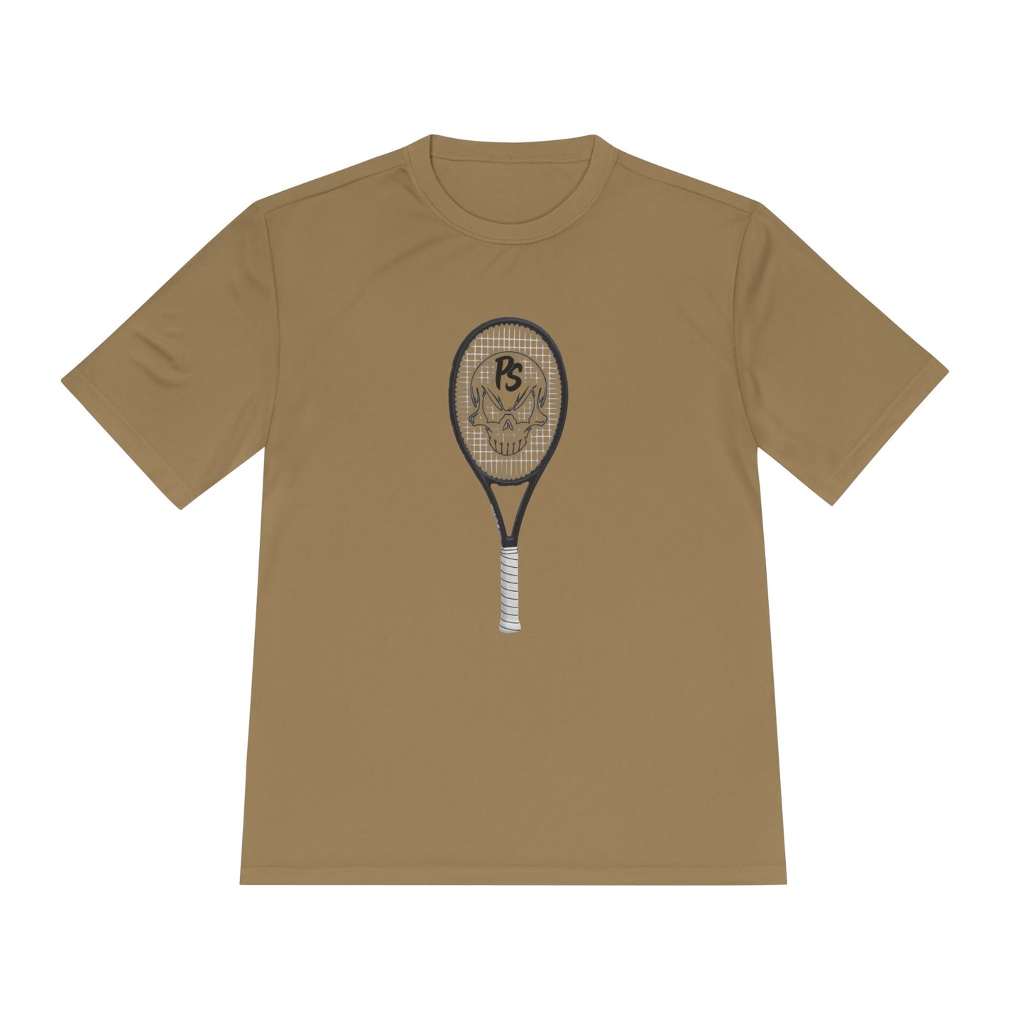 Tennis Racket Skull Tee — Moisture-Wicking Athletic Shirt