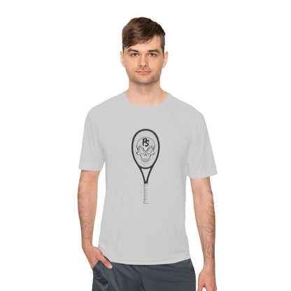 Tennis Racket Skull Tee — Moisture-Wicking Athletic Shirt