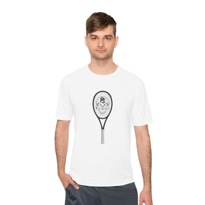 Tennis Racket Skull Tee — Moisture-Wicking Athletic Shirt