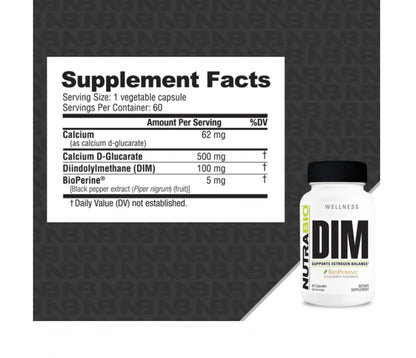 NutraBio DIM with Calcium D-Glucarate