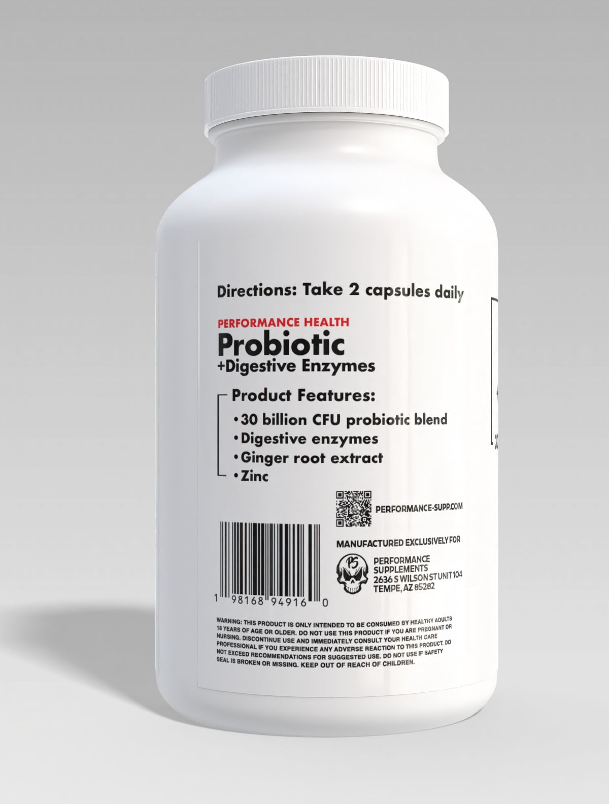 Performance Probiotic & Digestive Enzymes (60 caps)