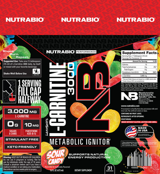 NutraBio LeanShots L-Carnitine