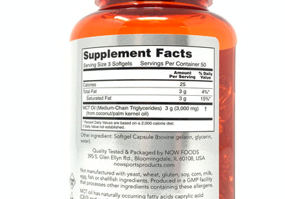 NOW Sports: MCT Oil Softgels