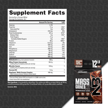 NutraBio Mass Gainer XL