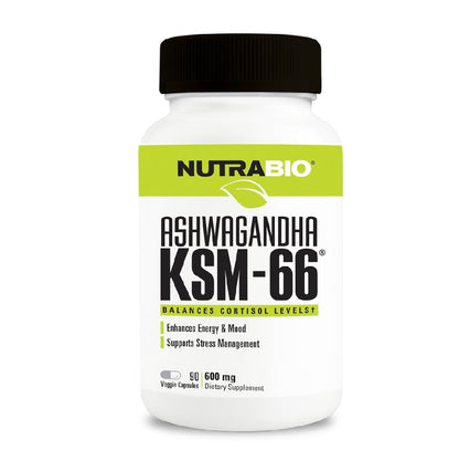 NutraBio Ashwagandha KSM-66 (60 caps)