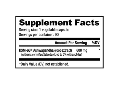 NutraBio Ashwagandha KSM-66 (60 caps)