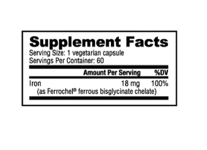 NutraBio Iron Capsules