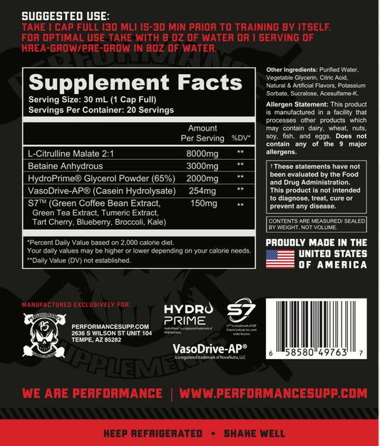 Vaso-Grow Pump Liquid: X-Juice