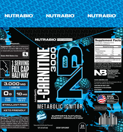 NutraBio LeanShots L-Carnitine
